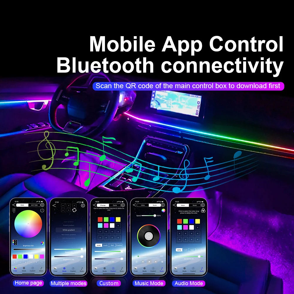Brickbybrick Interior RGB Lights – Multi Color + Music Mode ...