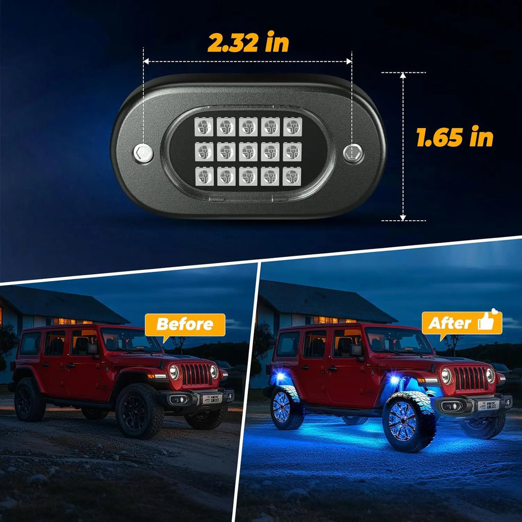 RGB Underglow Lights for Trucks – App Control + Music Sync | Offroad LED Kit