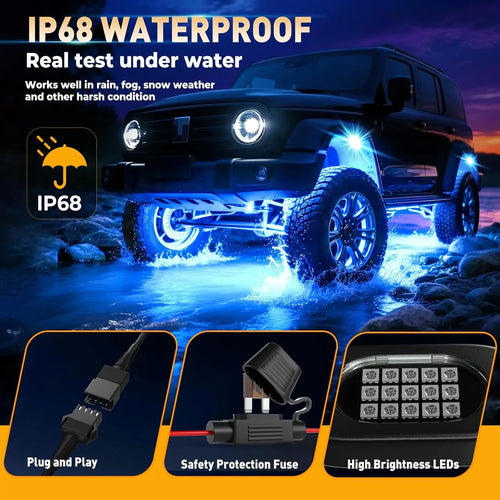 RGB Underglow Lights for Trucks – App Control + Music Sync | Offroad LED Kit